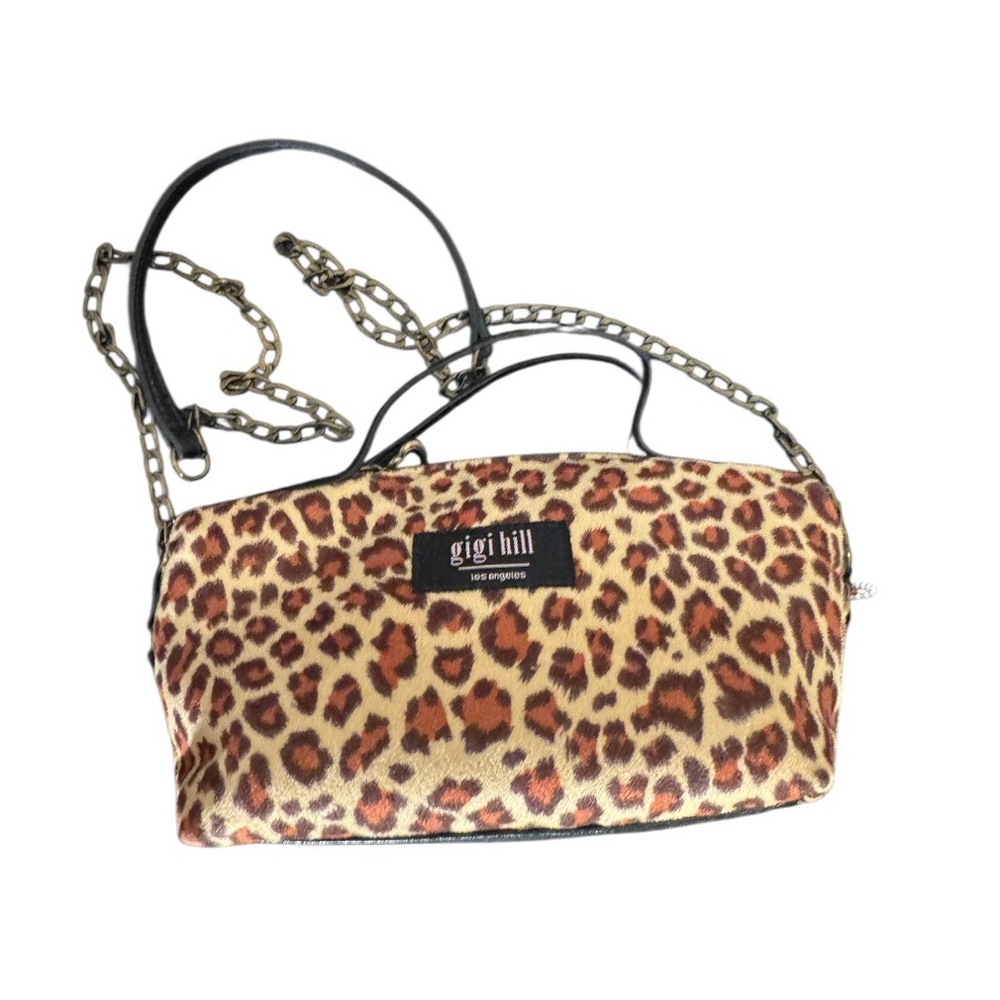 Authentic Gigi Hill Leopard Print Clutch New